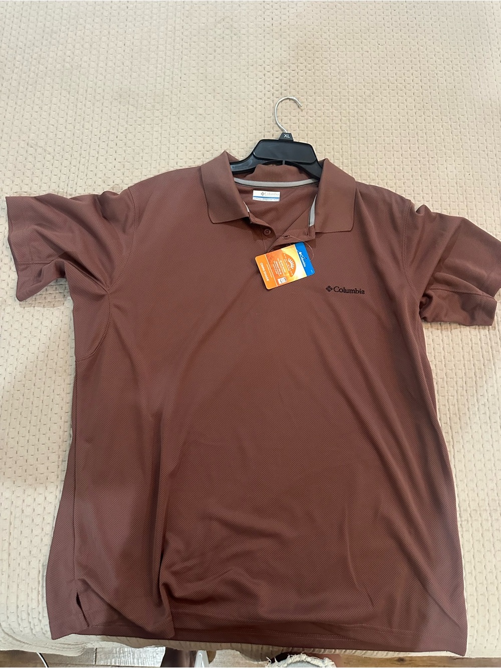 Columbia Men's Dark Brown Short Sleeve Polo